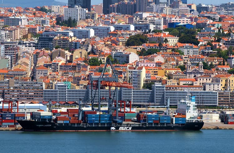 Lisbon docks Portugal