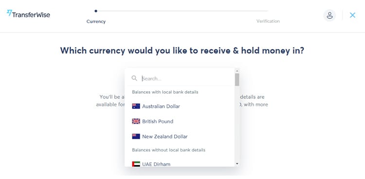 Transferwise currency