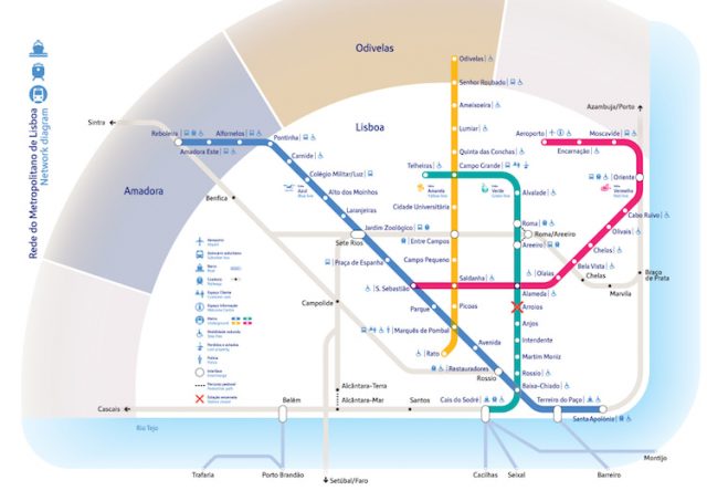 metro map Lisbon